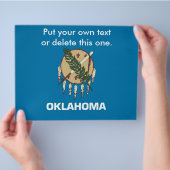 Flyer mit Flagge von Oklahoma, USA (Hand)