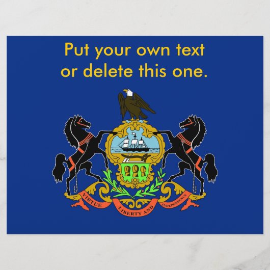 Flyer mit Flagge von Pennsylvania, USA (Vorne)