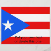 Flyer mit Flagge von Puerto Rico, USA (Vorne)