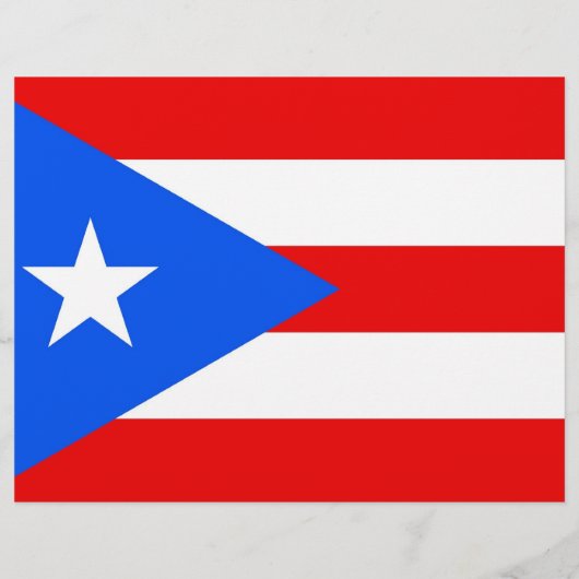 Flyer mit Flagge von Puerto Rico, USA (Hinten)