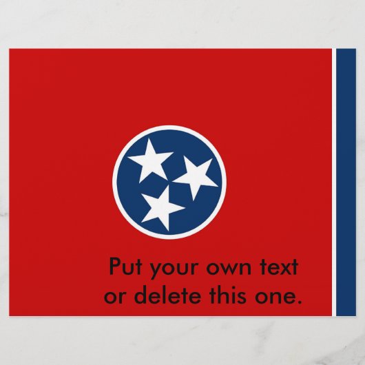Flyer mit Flagge von Tennessee, USA (Vorne)