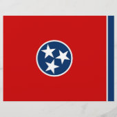 Flyer mit Flagge von Tennessee, USA (Hinten)
