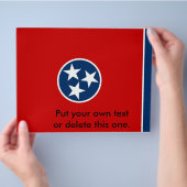 Flyer mit Flagge von Tennessee, USA (Hand)