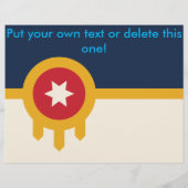 Flyer mit Flagge von Tulsa, Oklahoma (Hinten)