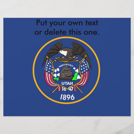 Flyer mit Flagge von Utah, USA (Vorne)