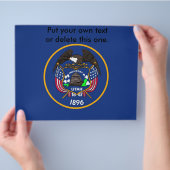Flyer mit Flagge von Utah, USA (Hand)