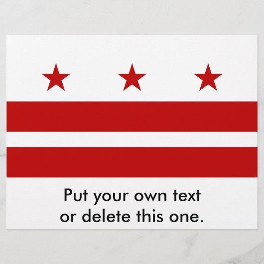 Flyer mit Flagge von Washington DC, USA (Vorne)