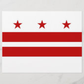 Flyer mit Flagge von Washington DC, USA (Hinten)