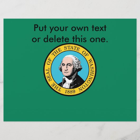 Flyer mit Flagge von Washington, USA (Vorne)