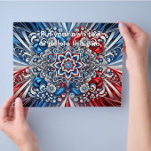 Flyer mit französischem Farbdesign (Hand)