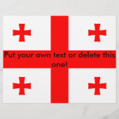 Flyer mit georgischer Flagge (Vorne)