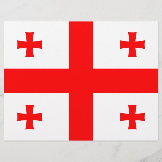 Flyer mit georgischer Flagge (Hinten)