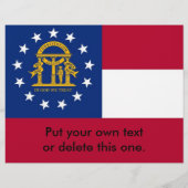 Flyer mit georgischer Flagge, USA (Vorne)