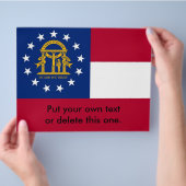 Flyer mit georgischer Flagge, USA (Hand)
