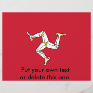 Flyer mit Isle of Man flagge, Vereinigtes Königrei