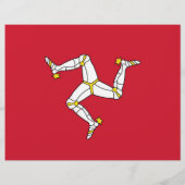 Flyer mit Isle of Man flagge, Vereinigtes Königrei (Hinten)