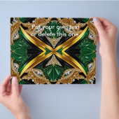 Flyer mit jamaikanischer Farbgestaltung (Hand)