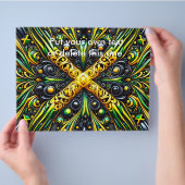 Flyer mit jamaikanischer Farbgestaltung (Hand)