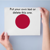 Flyer mit japanischer Flagge (Hand)