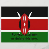 Flyer mit kenianischer Flagge (Vorne)