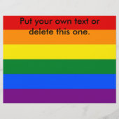 Flyer mit LGBT-Flagge mit Regenbogen (Vorne)