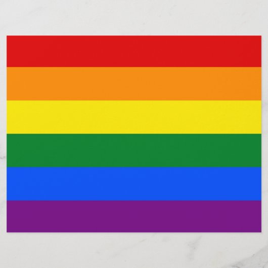 Flyer mit LGBT-Flagge mit Regenbogen (Hinten)