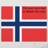 Flyer mit norwegischer Flagge (Vorne)