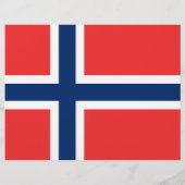 Flyer mit norwegischer Flagge (Hinten)
