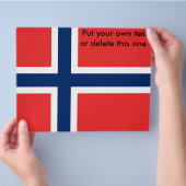 Flyer mit norwegischer Flagge (Hand)