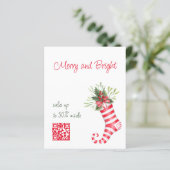 Flyer mit QL-Code und Weihnachtsverkaufsstempel (Stehend Vorderseite)