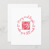 Flyer mit QL-Code und Weihnachtsverkaufsstempel (Vorne/Hinten)