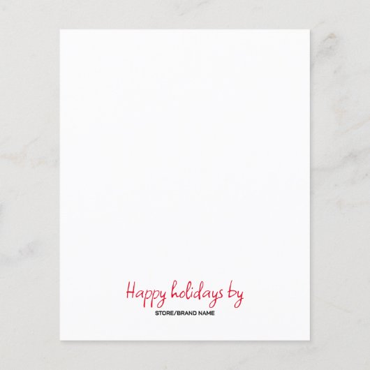 Flyer mit QL-Code und Weihnachtsverkaufsstempel (Rückseite)