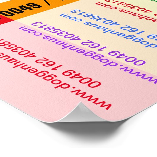 Flyer mit QR-Code für Welpe Poster (Ecke)