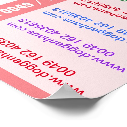 Flyer mit QR-Code für Welpe Poster (Ecke)