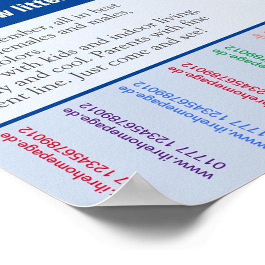 Flyer mit QR-Code für Welpe Poster (Ecke)