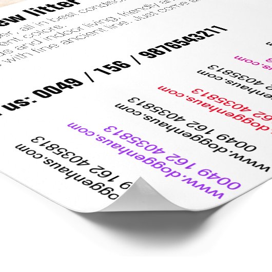 Flyer mit QR-Code für Welpe Poster (Ecke)