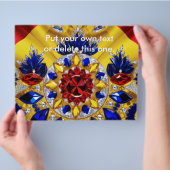 Flyer mit rumänischem Farbdesign (Hand)