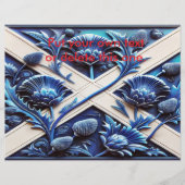 Flyer mit Scottish Thistles Design (Vorne)