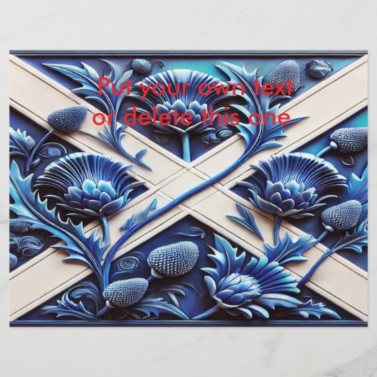 Flyer mit Scottish Thistles Design (Vorne)