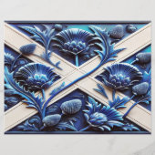 Flyer mit Scottish Thistles Design (Hinten)