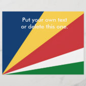Flyer mit Seychelles Colors Design (Vorne)