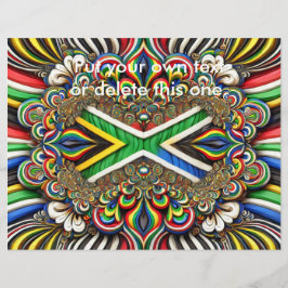 Flyer mit südafrikanischem Farbdesign