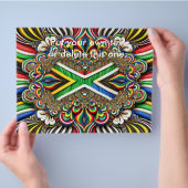 Flyer mit südafrikanischem Farbdesign (Hand)