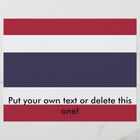 Flyer mit thailändischer Flagge (Vorne)