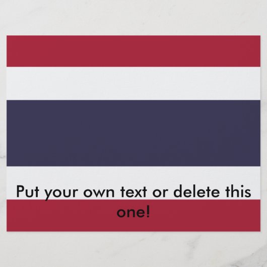 Flyer mit thailändischer Flagge (Hinten)