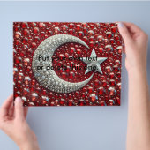 Flyer mit türkischem Farbdesign (Hand)