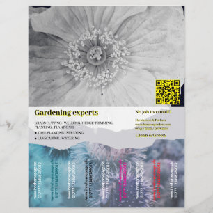 Flyer mit zwei Bildern ausschneiden Gartenarbeit