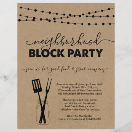 Flyer "Nachbarschaftblock-Party Einladung"