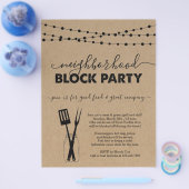 Flyer "Nachbarschaftblock-Party Einladung" (Einzeln)