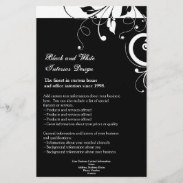 Flyer oder Programm mit Schwarzweiß-Umdrehung